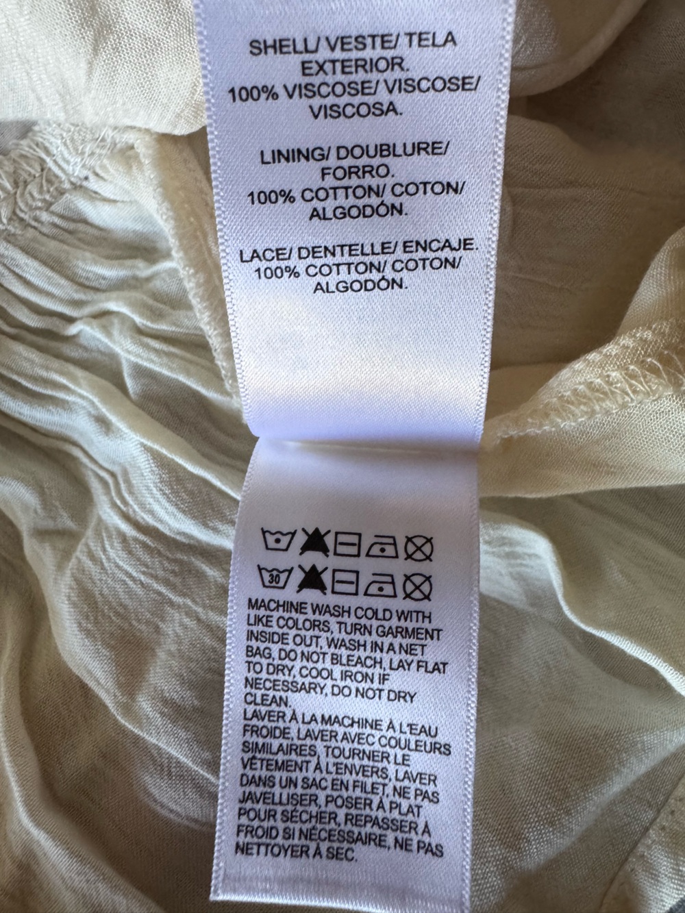 Lucky brand granny square Crochet Flower Ivory & Lavender Camisole Top - Picture 4 of 7